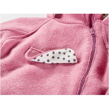 Kinder Jacke Mit Kapuze Bio-Schurwolle Walk Pink 2 Kinder Jacke Mit Kapuze Bio-Schurwolle Walk Pink – Bild 2