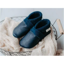 Baby Und Kinder Hausschuhe Krabbelschuhe Ecopell Leder Blau -Hans Natur Kindersale 74e8fa02 331306