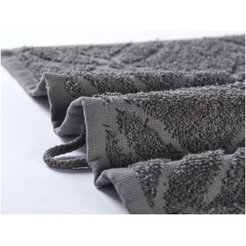 Handtuch Bio-Baumwolle Frottee Blume Dunkelgrau 4 Handtuch Bio-Baumwolle Frottee Blume Dunkelgrau – Bild 4