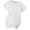 Baby Body Kurzarm Bio Baumwolle Off White