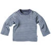 Baby Langarmshirt Bio-Baumwolle Blau Geringelt