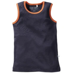 Kinder Unterhemd Bio-Baumwolle Blockstreifen Blau -Hans Natur Kindersale 879984bb 275954