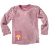 Kinder Langarmshirt Bio-Baumwolle Beere Geringelt