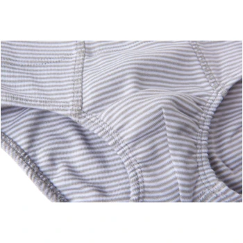 Jungen Slip Bio-Baumwolle Grau-weiß Gestreift 2 Jungen Slip Bio-Baumwolle Grau-weiß Gestreift – Bild 2