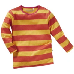 Kinder Unterhemd Langarm Bio-Baumwolle Blockstreifen Grün -Hans Natur Kindersale 9654468e 277139 6