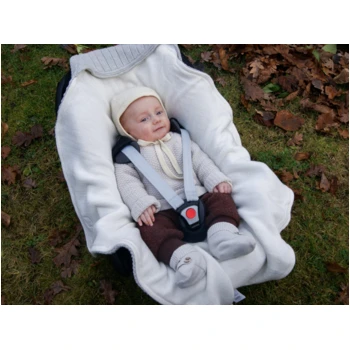 Einschlagdecke Babyschale Bio-Baumwolle Grey Melange 2 Einschlagdecke Babyschale Bio-Baumwolle Grey Melange – Bild 2