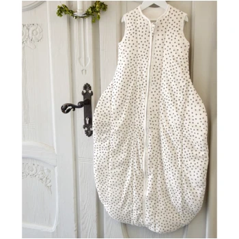 Winterschlafsack Baby Bio-Schurwolle Tupfen Taupe 3 Winterschlafsack Baby Bio-Schurwolle Tupfen Taupe – Bild 3