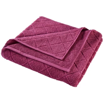 Handtuch Bio-Baumwolle Frottee Raute Fliederbeere 17 Handtuch Bio-Baumwolle Frottee Raute Fliederbeere – Bild 17