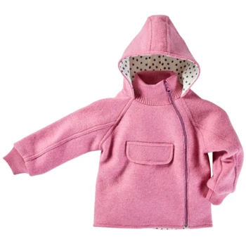 Kinder Jacke Mit Kapuze Bio-Schurwolle Walk Lila 4 Kinder Jacke Mit Kapuze Bio-Schurwolle Walk Lila – Bild 4