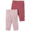 Baby Und Kinder Leggings Bio-Baumwolle 2er Set Rosa-beere