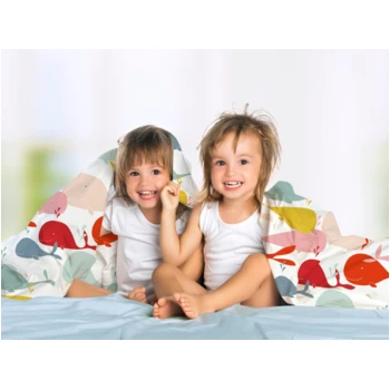 Kinderbettwäsche Bio-Baumwolle Wale 2 Kinderbettwäsche Bio-Baumwolle Wale – Bild 2