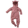 Baby Overall Mit Kapuze Strick-Qualität Bio-Baumwolle Rose