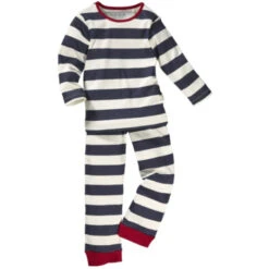 Kinder Schlafanzug 2-teilig Bio-Baumwolle Blau-grau-weiß -Hans Natur Kindersale a2268fb8 277499 5