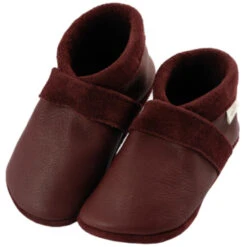 Baby Und Kinder Hausschuhe Krabbelschuhe Ecopell Leder Bordeaux -Hans Natur Kindersale a6114f2e 331362