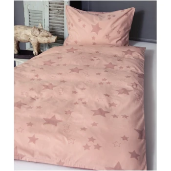 Kinderbettwäsche Bio-Baumwolle Stern Rosa 2 Kinderbettwäsche Bio-Baumwolle Stern Rosa – Bild 2