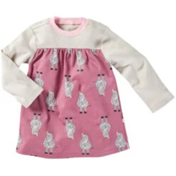 Kinder Kleid Langarm Bio-Baumwolle Zebrafreunde Beere