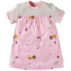 Kinder Kleid Kurzarm Bio-Baumwolle Garten Rosa