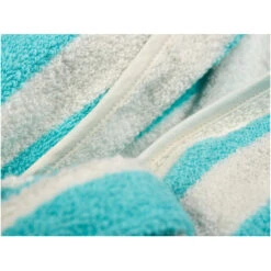 Kinder Bademantel Mit Kapuze Bio-Baumwolle Türkis-weiß -Hans Natur Kindersale b432a148 295797