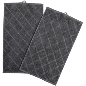 Handtuch Bio-Baumwolle Frottee Raute Petrol 7 Handtuch Bio-Baumwolle Frottee Raute Petrol – Bild 7