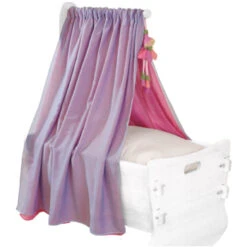 Himmel Für Babywiege Bio-Baumwolle Hellblau-rosa