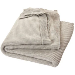 Babydecke Bio-Baumwolle Wellenkante Graublau -Hans Natur Kindersale b6c4648c 335117 2