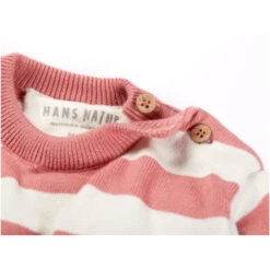 Kinder Pullover Strick-Qualität Bio-Baumwolle Ecru-rose -Hans Natur Kindersale b861b0b9 294968