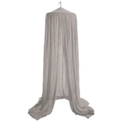 Betthimmel Baldachin Bio-Baumwolle Sand Gray