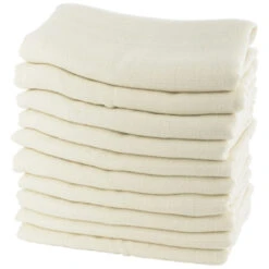 Mullwindeln Bio-Baumwolle 10er-Set, 80 X 80 Cm
