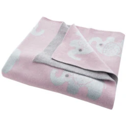 Babydecke Bio-Baumwolle, Elefanten Bleu -Hans Natur Kindersale bd0f189f 311456