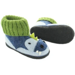 Kinder Hausschuhe Hüttenschuhe Olive-marine -Hans Natur Kindersale bd9d0536 347497 14