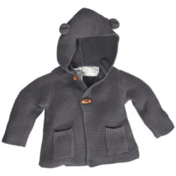 Baby Und Kinder Strickjacke Mit Kapuze Bio-Baumwolle Hellgrau -Hans Natur Kindersale c161dc87 311248 4