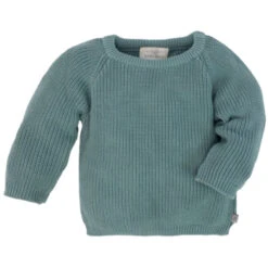 Baby Und Kinder Pullover Grobstrick Bio-Baumwolle Gletscher