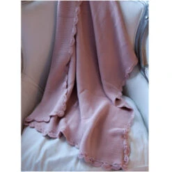 Babydecke Bio-Baumwolle Mit Muschelkante, Rose -Hans Natur Kindersale c203d390 322122