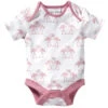 Baby Body Kurzarm Bio-Baumwolle Flamingo