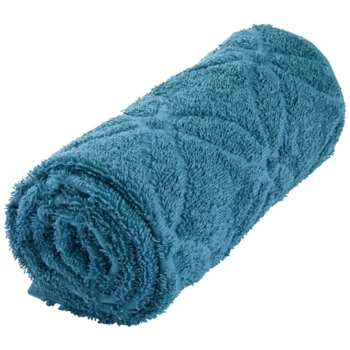 Handtuch Bio-Baumwolle Frottee Blume Petrol 3 Handtuch Bio-Baumwolle Frottee Blume Petrol – Bild 3