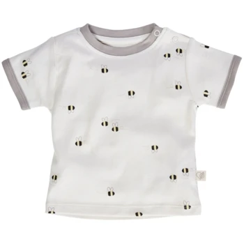 Baby T-Shirt Bio-Baumwolle Pilzparty Blau 4 Baby T-Shirt Bio-Baumwolle Pilzparty Blau – Bild 4