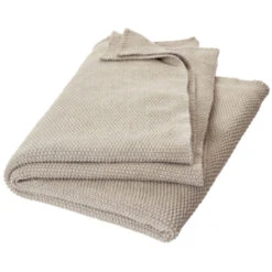 Babydecke Bio-Baumwolle Strick-Qualität Beige-melange