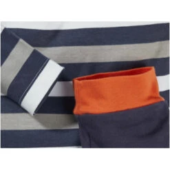 Kinder Schlafanzug 2-teilig Bio-Baumwolle Blau-grau-weiß -Hans Natur Kindersale d2334123 277459