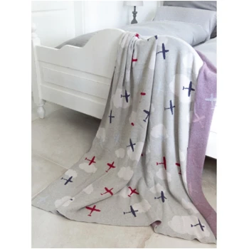 Kinder Kuscheldecke Bio-Baumwolle, Flugzeuge 2 Kinder Kuscheldecke Bio-Baumwolle, Flugzeuge – Bild 2