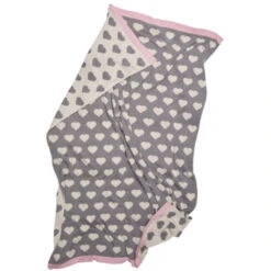 Kinder Kuscheldecke Bio-Baumwolle Herzen -Hans Natur Kindersale d8c23892 273224