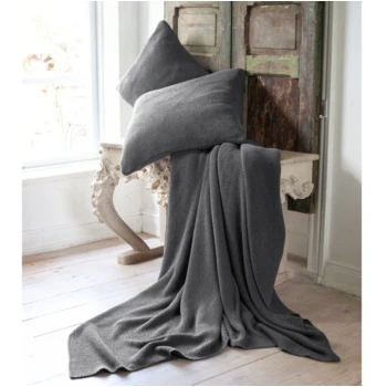 Kuscheldecke Für Erwachsene Bio-Baumwolle Dark Grey 2 Kuscheldecke Für Erwachsene Bio-Baumwolle Dark Grey – Bild 2