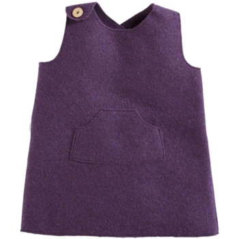 Kinder Kleid Bio Schurwolle Walk Hellgrau 5 Kinder Kleid Bio Schurwolle Walk Hellgrau – Bild 5