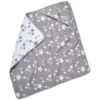 Kapuzenhandtuch Bio-Baumwolle Sternchen Grau