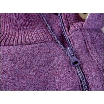 Kinder Jacke Mit Kapuze Bio-Schurwolle Walk Lila 3 Kinder Jacke Mit Kapuze Bio-Schurwolle Walk Lila – Bild 3