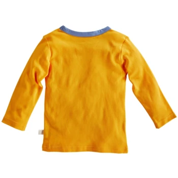 Kinder Langarmshirt Bio-Baumwolle Orange Mit Tasche 2 Kinder Langarmshirt Bio-Baumwolle Orange Mit Tasche – Bild 2