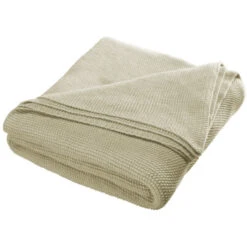 Kuscheldecke Für Erwachsene Bio-Baumwolle Sand Melange