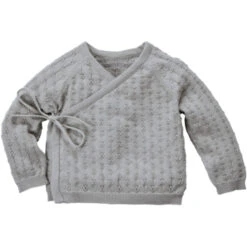 Baby Jacke Zum Wickeln Bio-Baumwolle Ajourstrick Blümchen Rosé -Hans Natur Kindersale ea64346f 347042 1