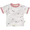 Baby T-Shirt Bio-Baumwolle Biene Off White-rosa