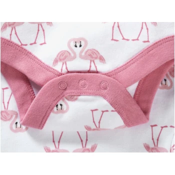 Baby Body Kurzarm Bio-Baumwolle Flamingo 2 Baby Body Kurzarm Bio-Baumwolle Flamingo – Bild 2