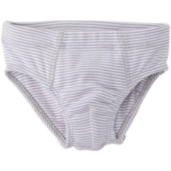 Jungen Slip Bio-Baumwolle Grau-weiß Gestreift